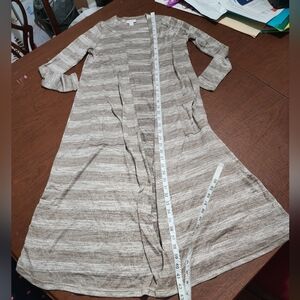 LuLaRoe Tan Striped Cardigan